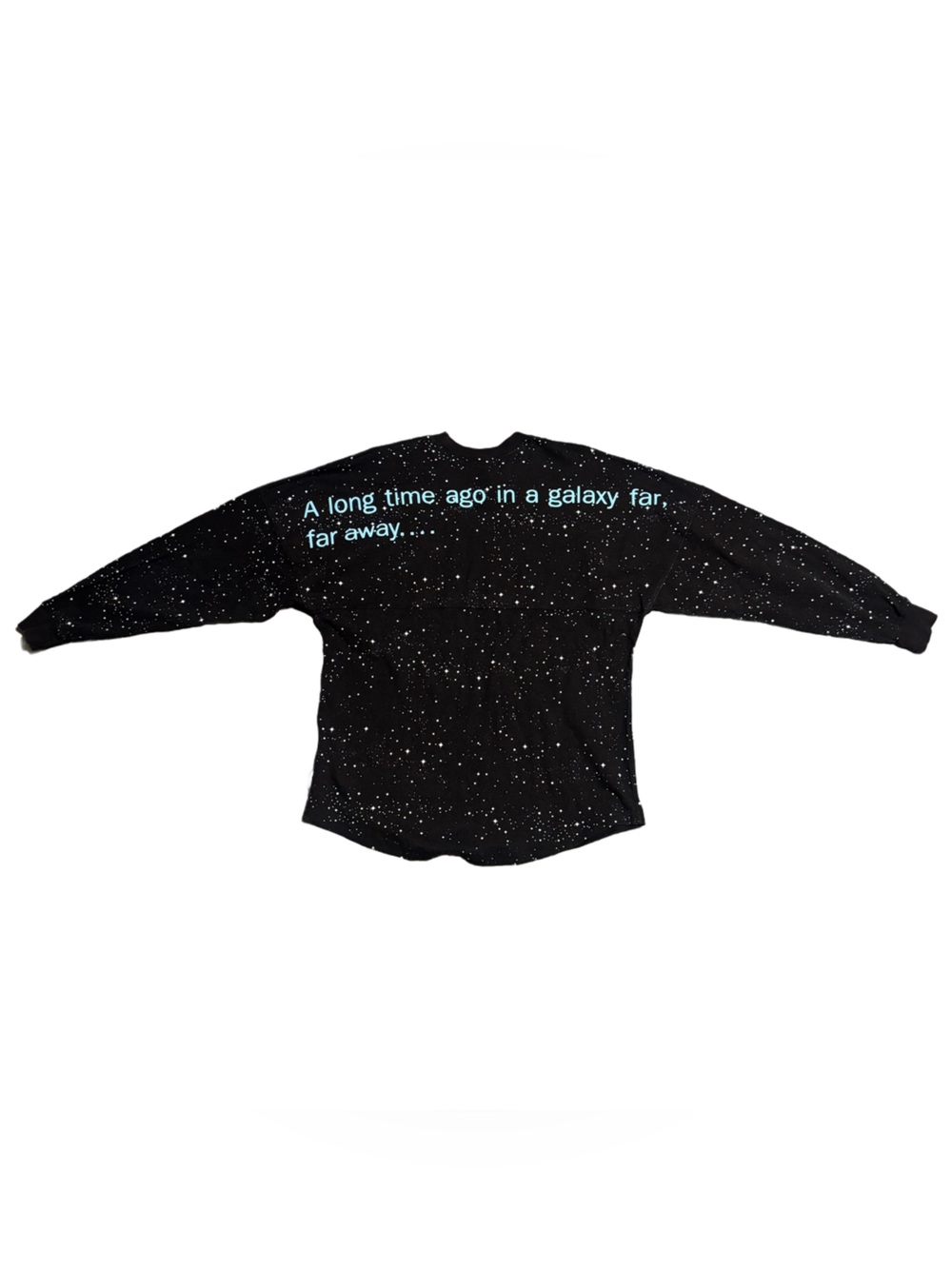 Disney Star Wars Spirit Jersey Medium A Long Time Ago In a Galaxy Black Space